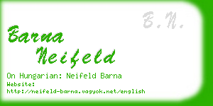 barna neifeld business card